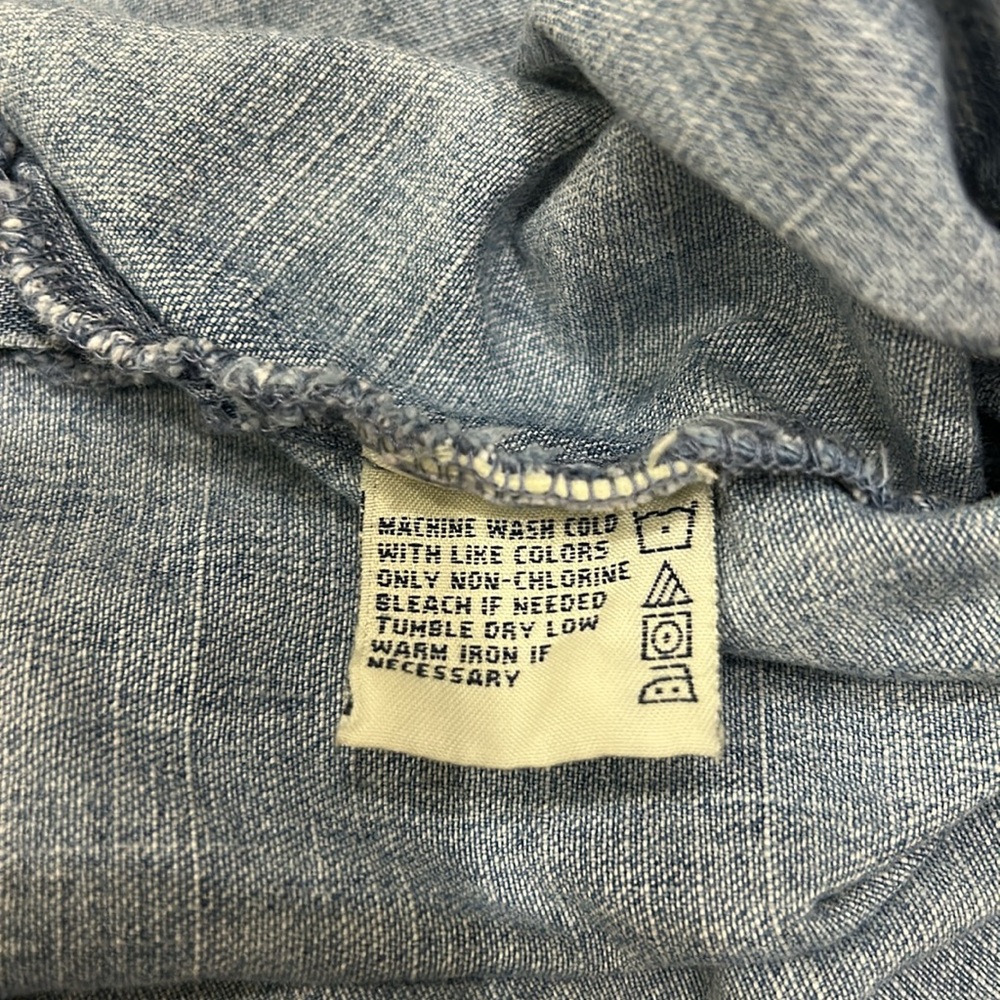 Faded Glory Classic Denim Short Sleeve Shirt Medium - Picture 7 of 7